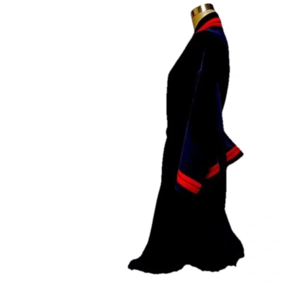 Christian Dior Navy and Red Men's Robe smoking jacket - Picture 2 of 15